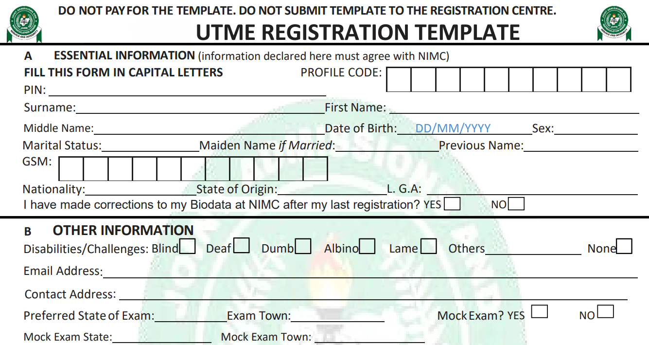 How to Register for JAMB 2027/2028